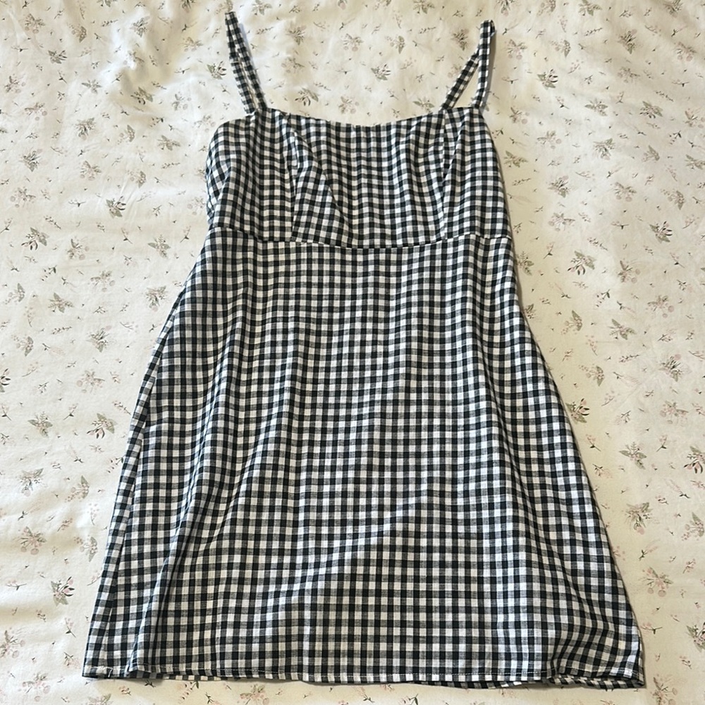Brandy Melville Black and White Gingham Dress